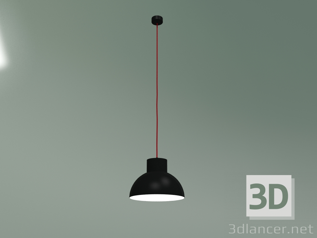 3d model Pendant lamp Works (black-red) - preview