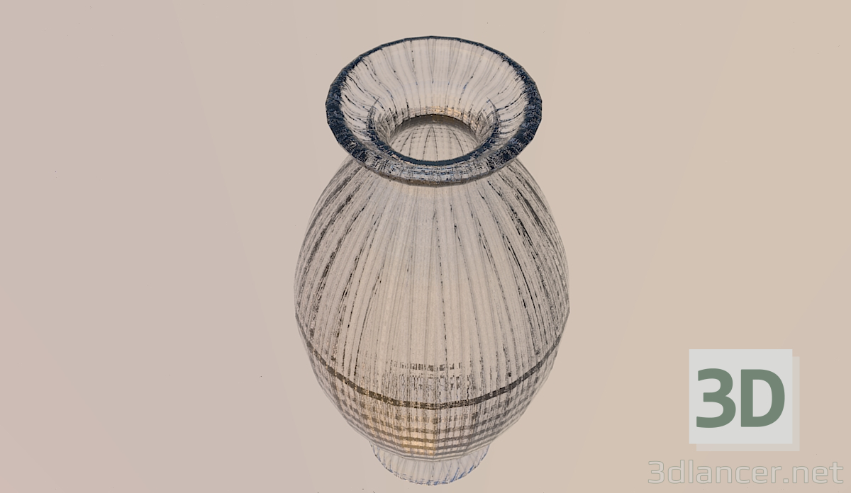 Modelo 3d vaso de vidro - preview