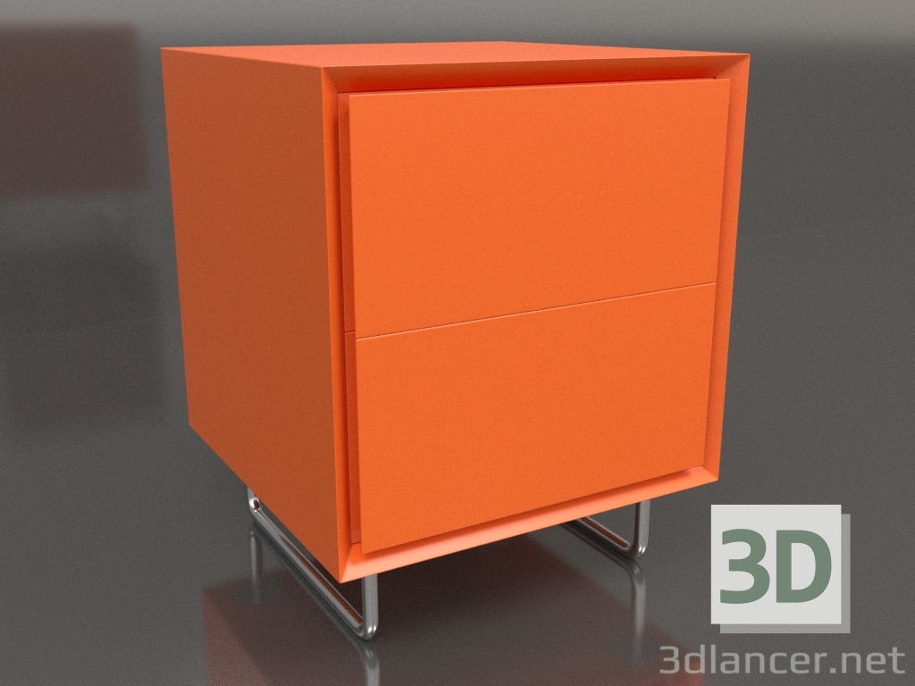 3D modeli Kabin TM 012 (400x400x500, parlak parlak turuncu) - önizleme