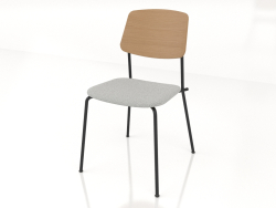 Unstrain chair with plywood back and seat upholstery h81