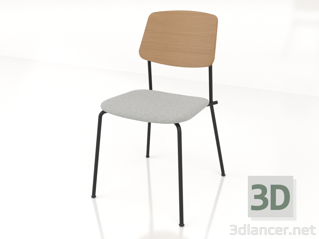 3d model Unstrain chair with plywood back and seat upholstery h81 - preview