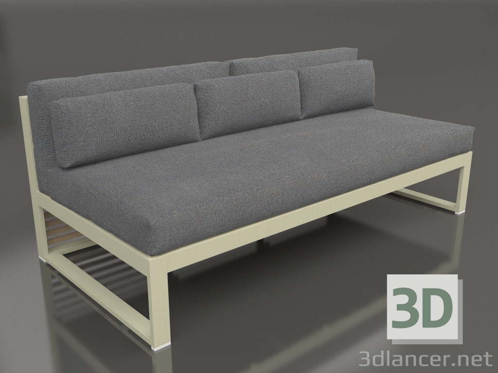 Modelo 3d Sofá modular, seção 4 (ouro) - preview