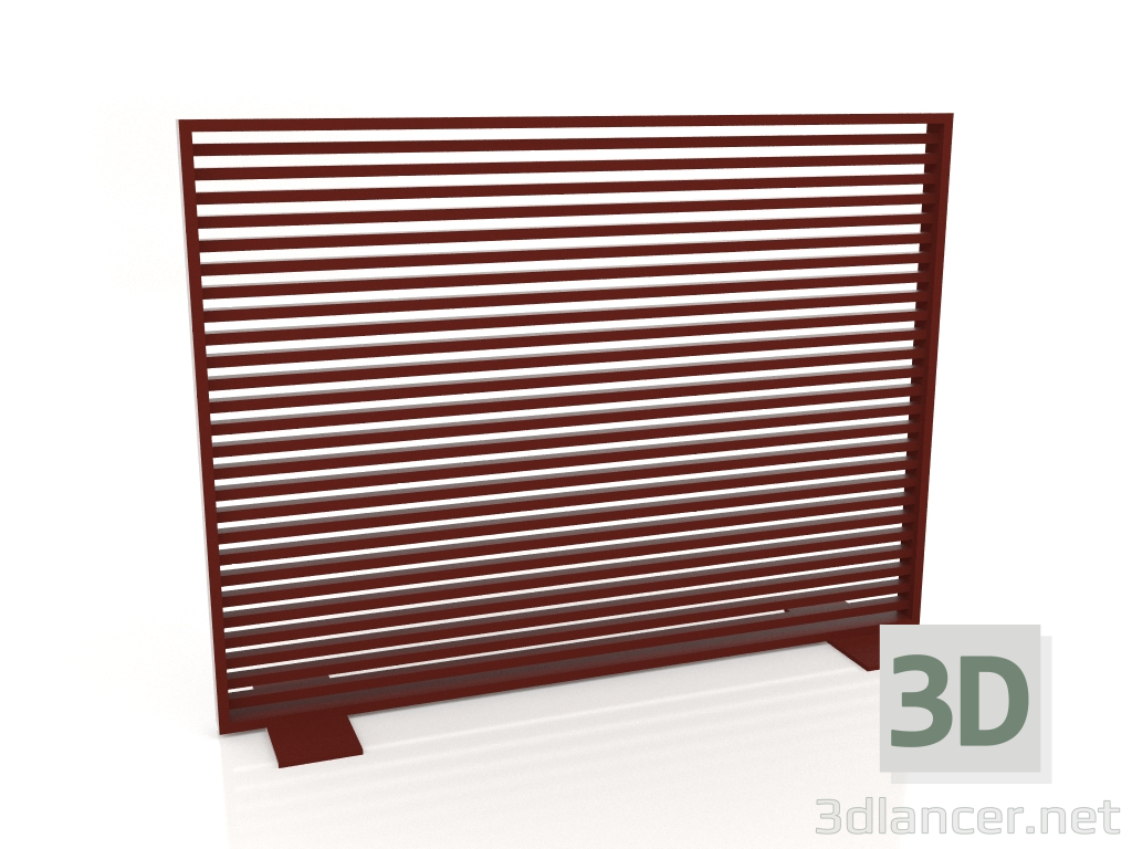 3d model Mampara de aluminio 150x110 (Rojo vino) - vista previa