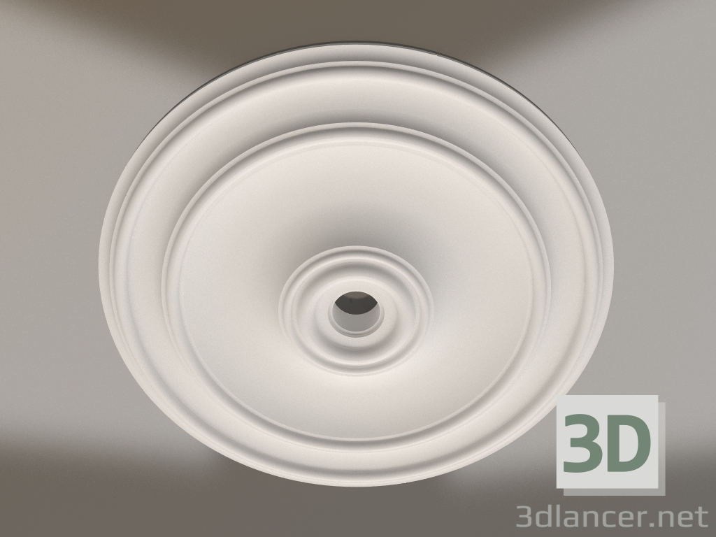 modello 3D Presa da soffitto in cartongesso RP 008 P=420 - anteprima