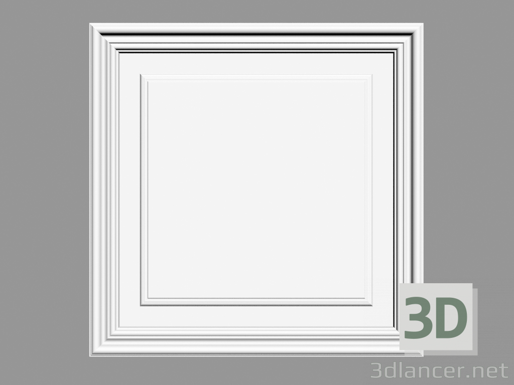 modello 3D Pannello porta D506 (43 x 43 x 1,7 cm) - anteprima