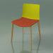 3d model Chair 0308 (4 wooden legs, with a pillow on the seat, natural oak, polypropylene PO 00118) - preview