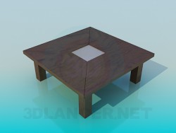 Mesa de centro con patas gruesas