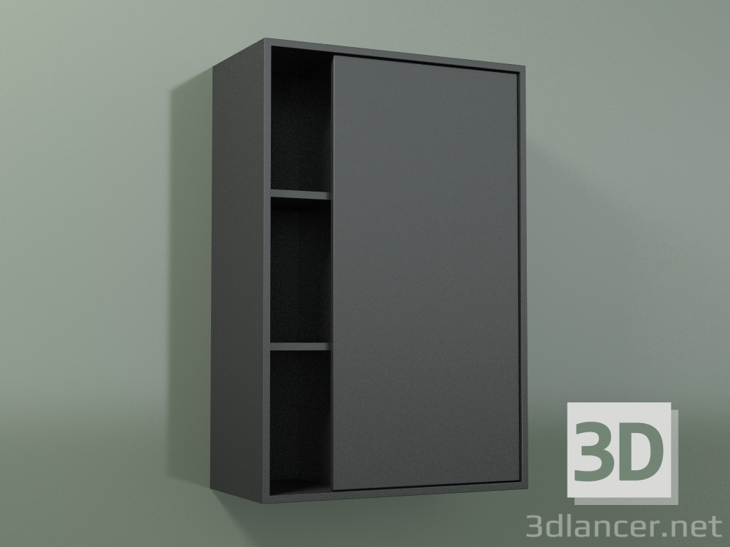 3D modeli 1 sağ kapılı duvar dolabı (8CUCBCD01, Deep Nocturne C38, L 48, P 24, H 72 cm) - önizleme