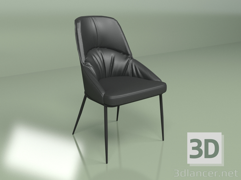 3d model Silla Sheldon Negra - vista previa