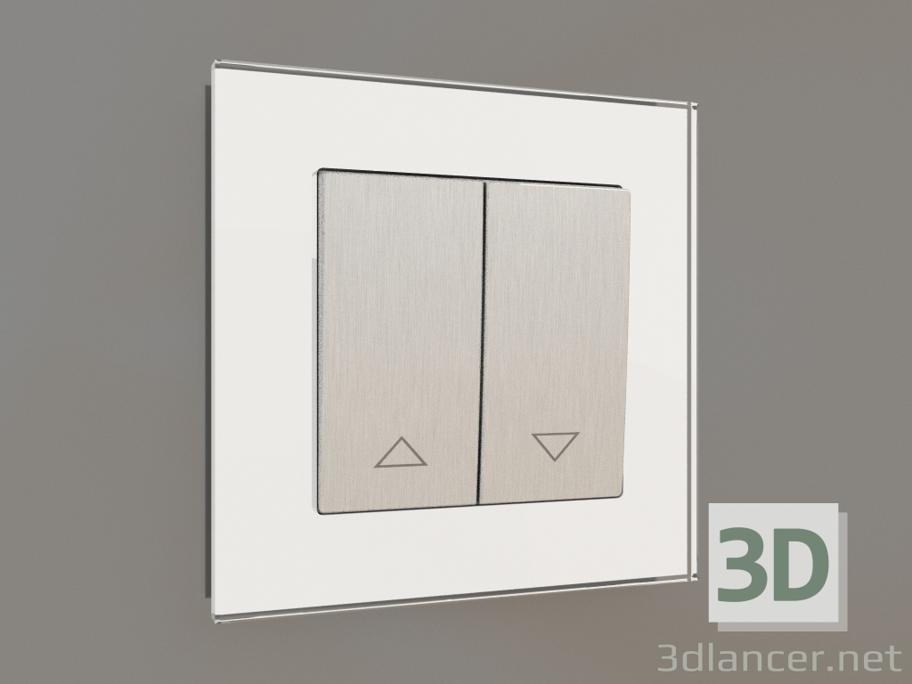 3d model Interruptor de persianas (estriado plateado) - vista previa