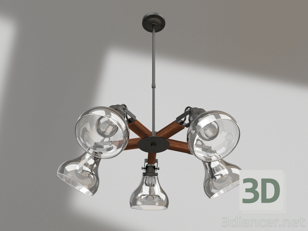 Modelo 3d Lustre Lorenza (FR4171-PL-05-B) - preview