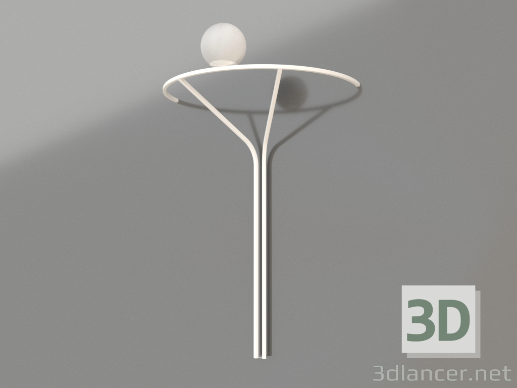 Modelo 3d Luminária de parede (branca) - preview