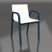 modèle 3D Chaise de salle à manger modèle 3 (gris bleu) - preview