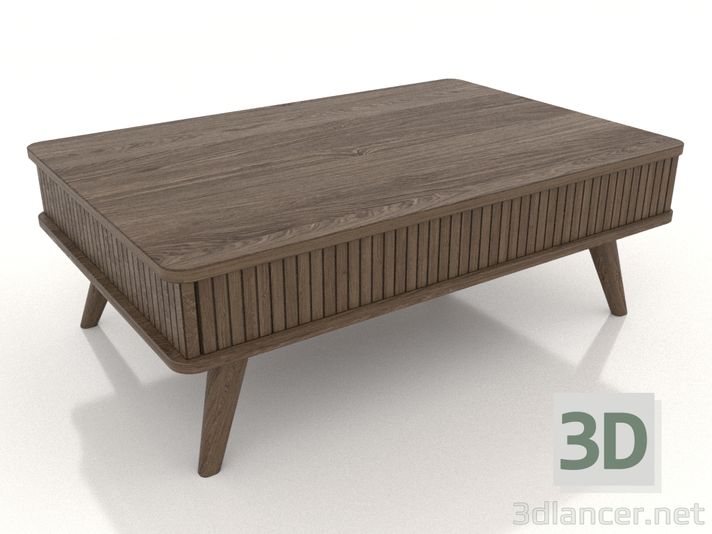 3D Modell Couchtisch (beleuchtete Esche Nussbaum) - Vorschau