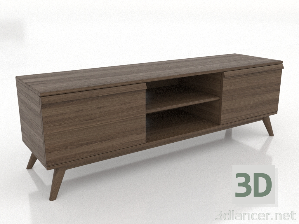 3d model OPEN cabinet 1500 mm (lightened ash walnut) - preview 3d model OPEN cabinet 1500 mm (lightened ash walnut) - preview