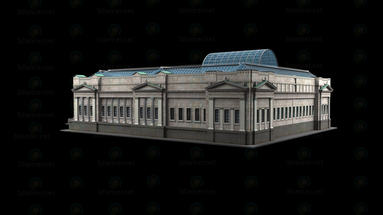 Museo Estatal de Bellas Artes bautizada como Pushkin, Moscú 3D modelo Compro - render