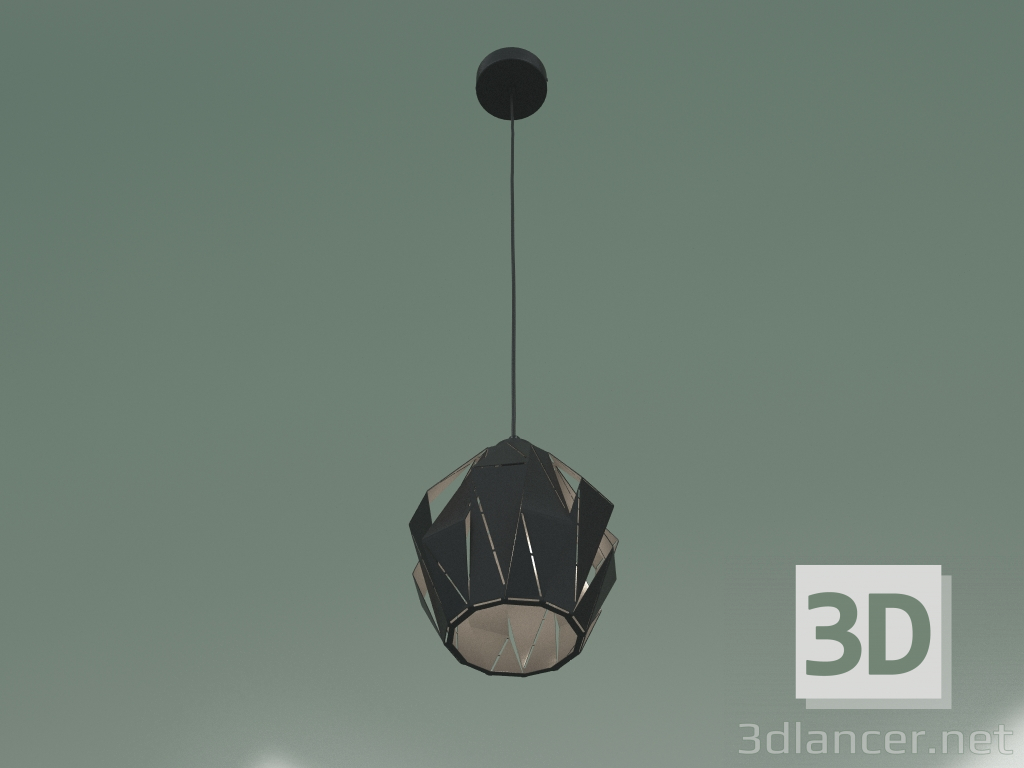 3d model Pendant lamp Moire 50137-1 (black) - preview