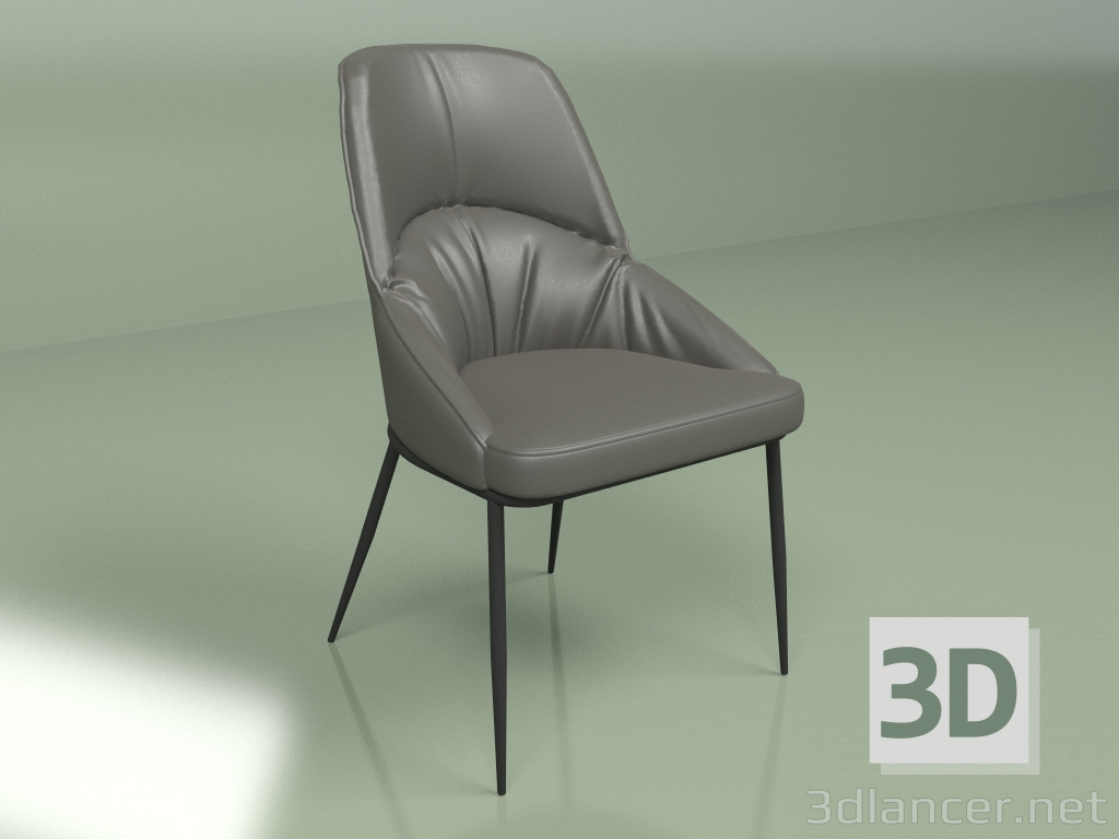 3d model Silla Sheldon Gris - vista previa