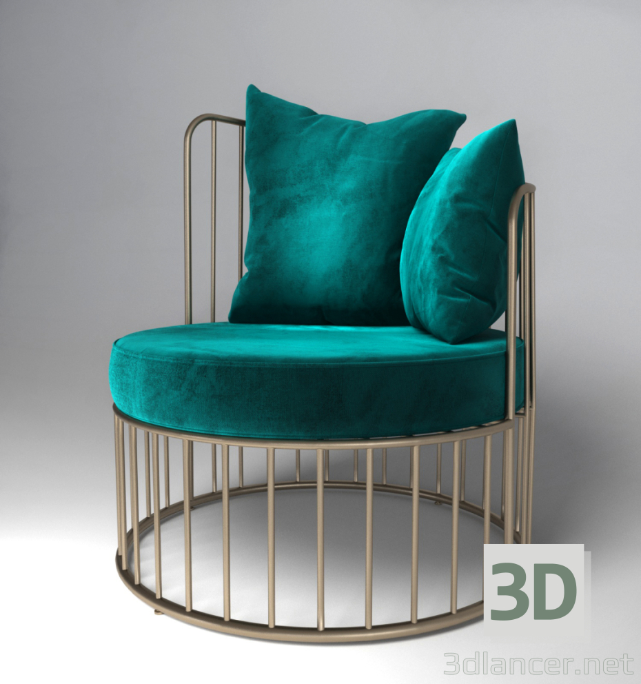 sillón de recepción de estilo oft 3D modelo Compro - render