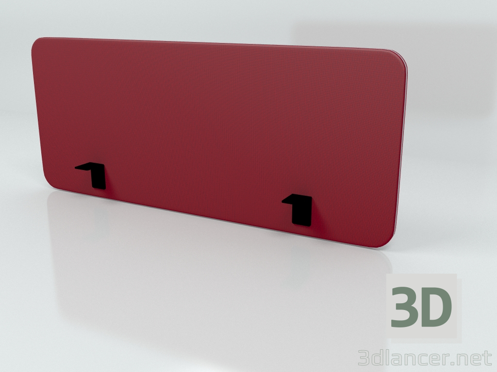 3d model Acoustic screen Desk Bench Side Twin ZUT11 (1200x500) - preview