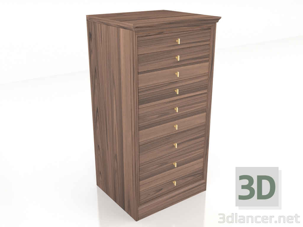 3d model Chest of drawers L53 H103,5 - preview