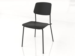 Silla sin tensiones con respaldo de madera contrachapada h81 (contrachapado negro)