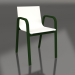 3d model Dining chair model 3 (Bottle green) - preview