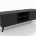 3D modeli AÇIK dolap 1500 mm (siyah RAL 9005) - önizleme