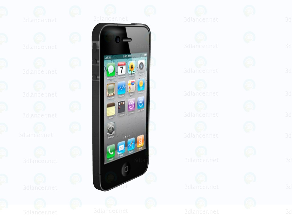 Modelo 3d IPhone 4s - preview