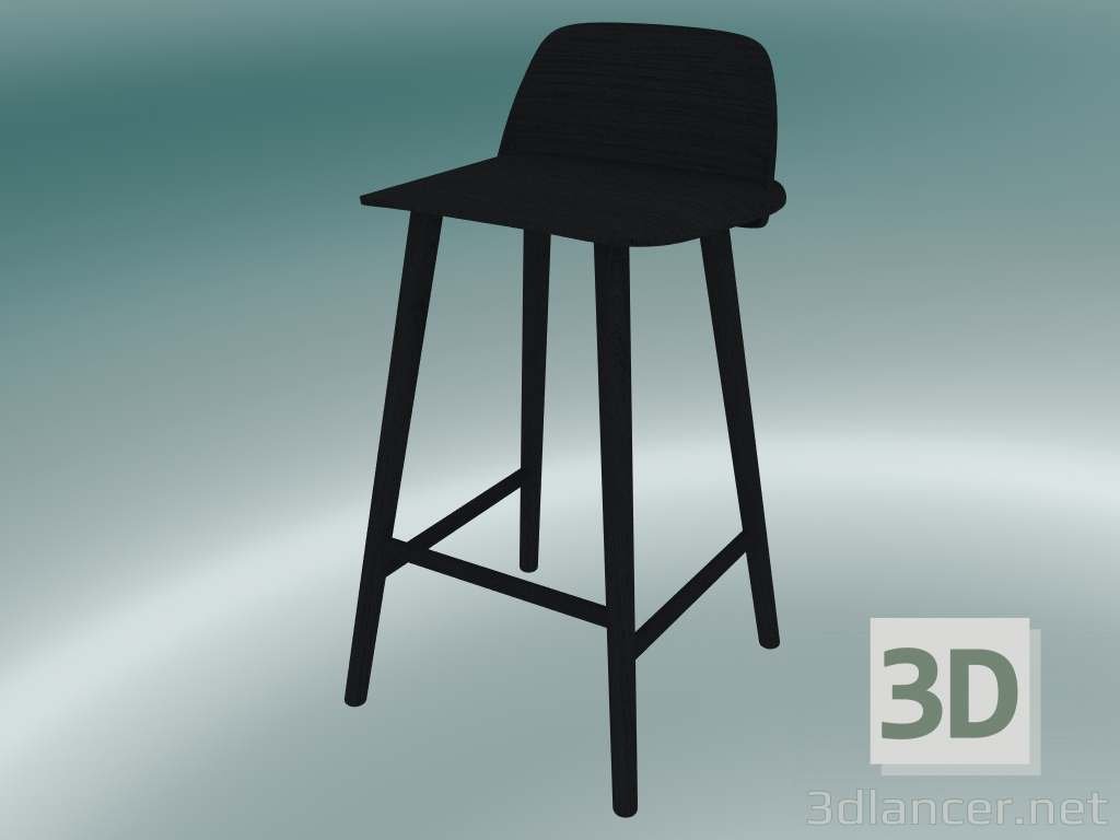 3d model Bar stool Nerd (65 cm, Black) - preview