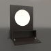 3d model Mirror (with open drawer) ZL 15 (602x200x800, wood brown dark) - preview