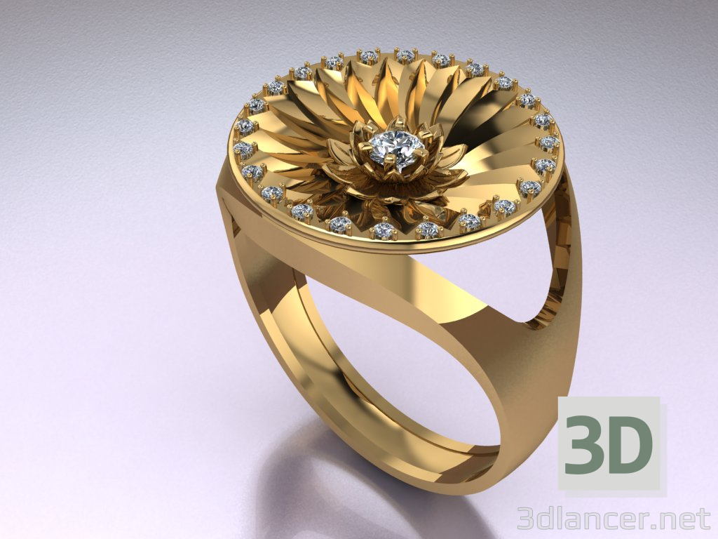 3d Lotus ring model buy - render