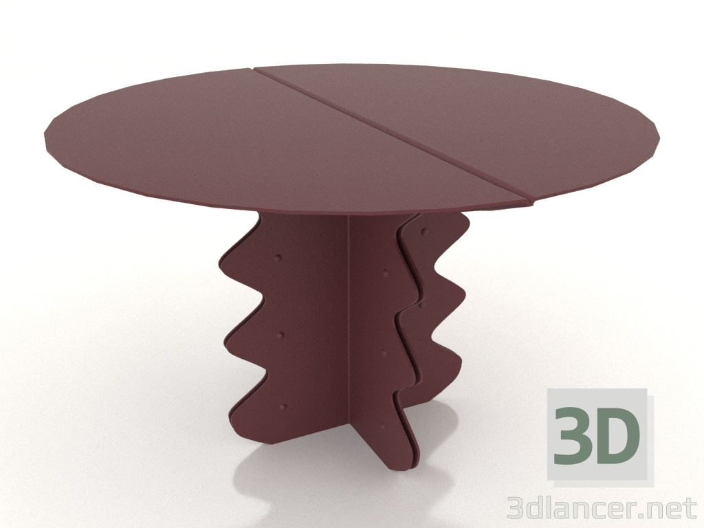 3d model Mesa de centro 65 x 40 cm (burdeos) - vista previa