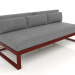 3d model Modular sofa, section 4 (Wine red) - preview