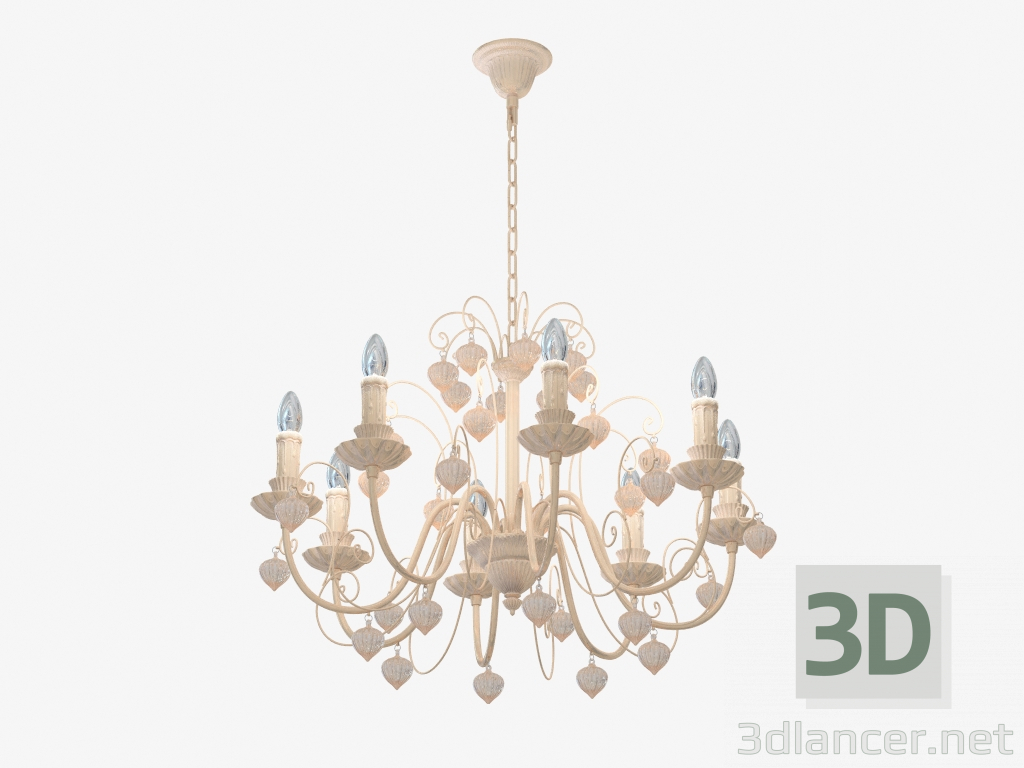 3d model Chandelier with decor (S110212 8) - preview