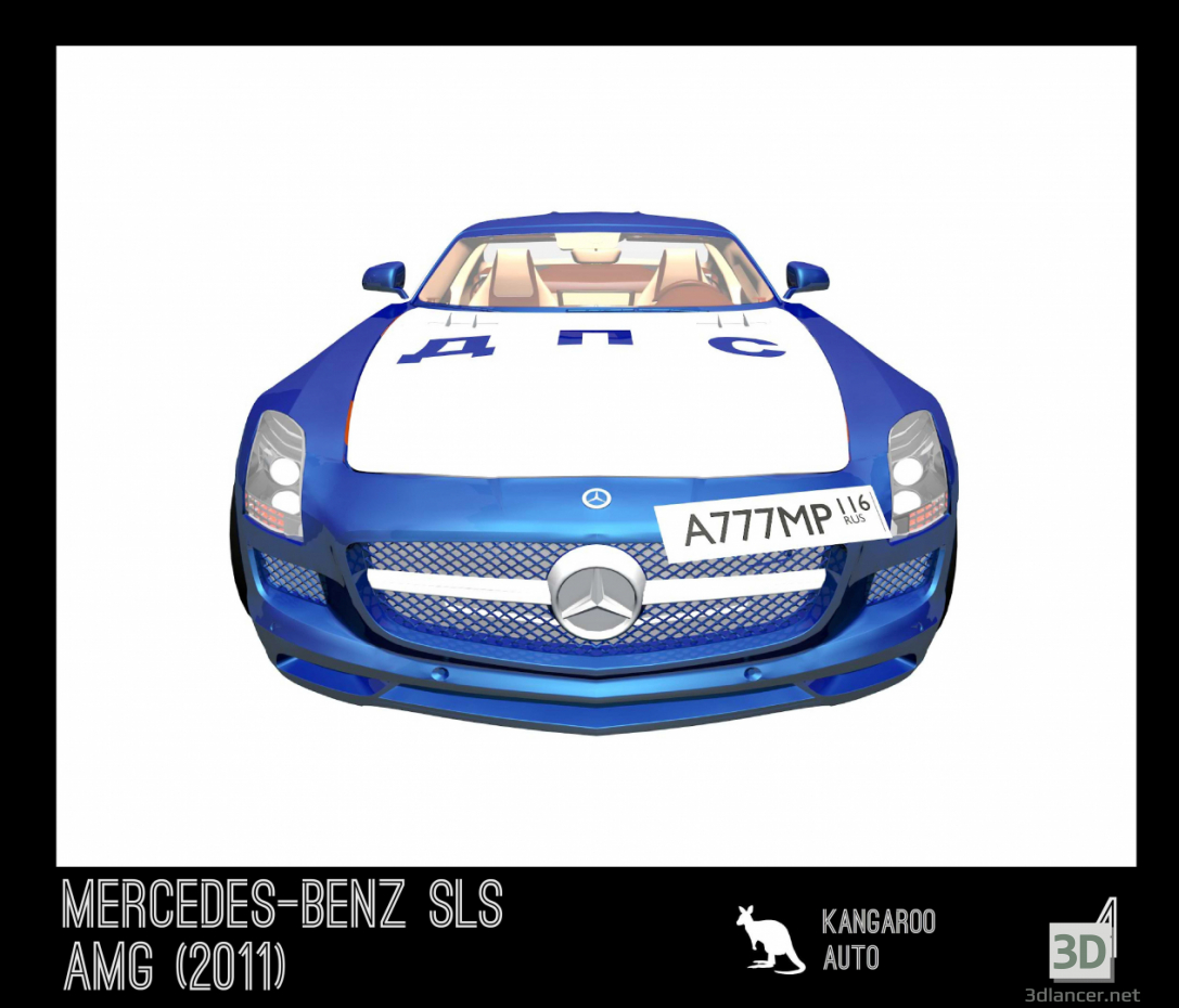 modèle 3D de Mercedes-Benz SLS AMG (2011) acheter - rendu