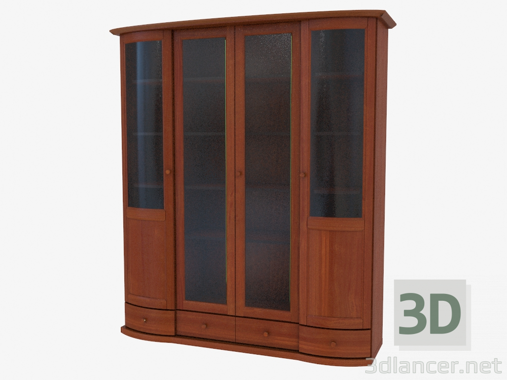 3d model La pared de muebles para un armario de cuatro secciones (4821-85) - vista previa