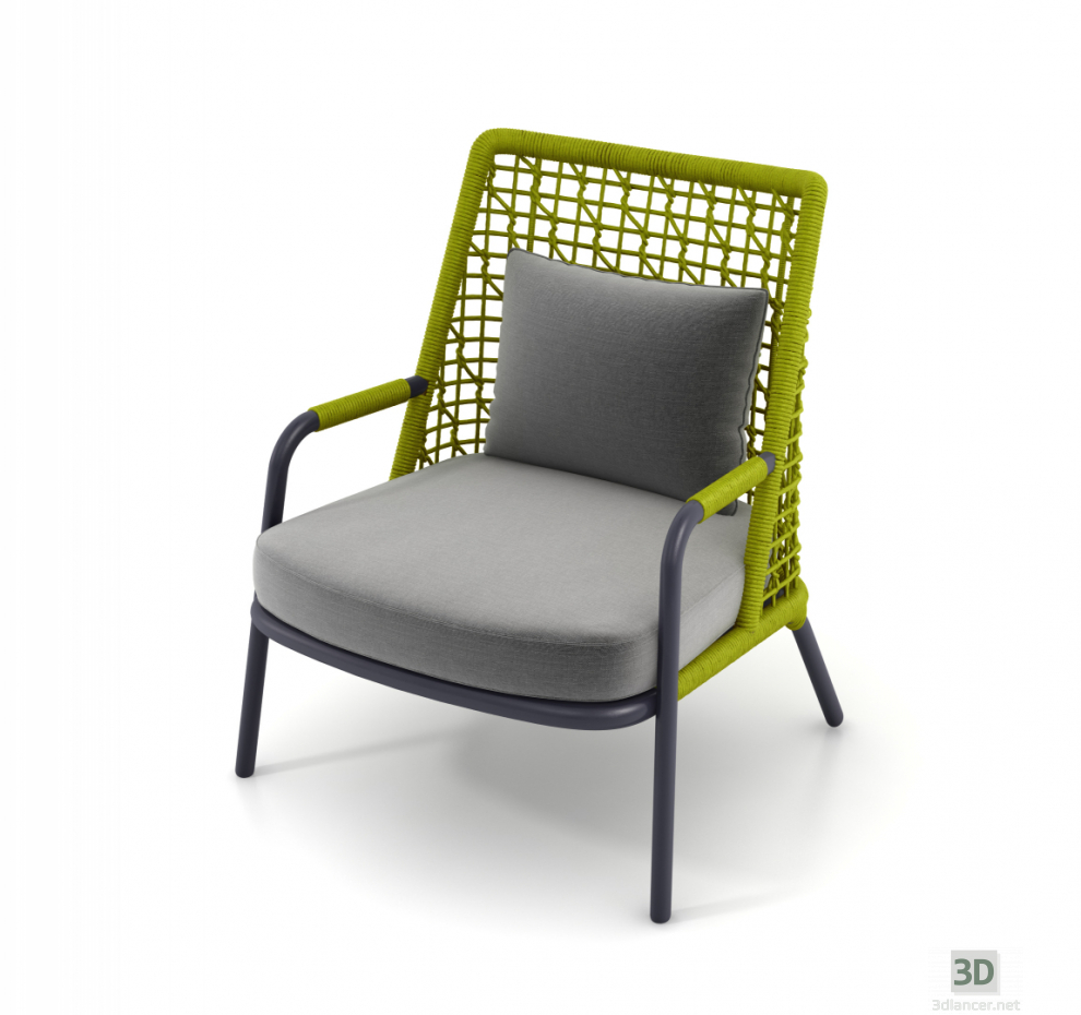 modèle 3D Fauteuil vert - preview