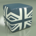 Modelo 3d Pufe Union Jack (azul) - preview