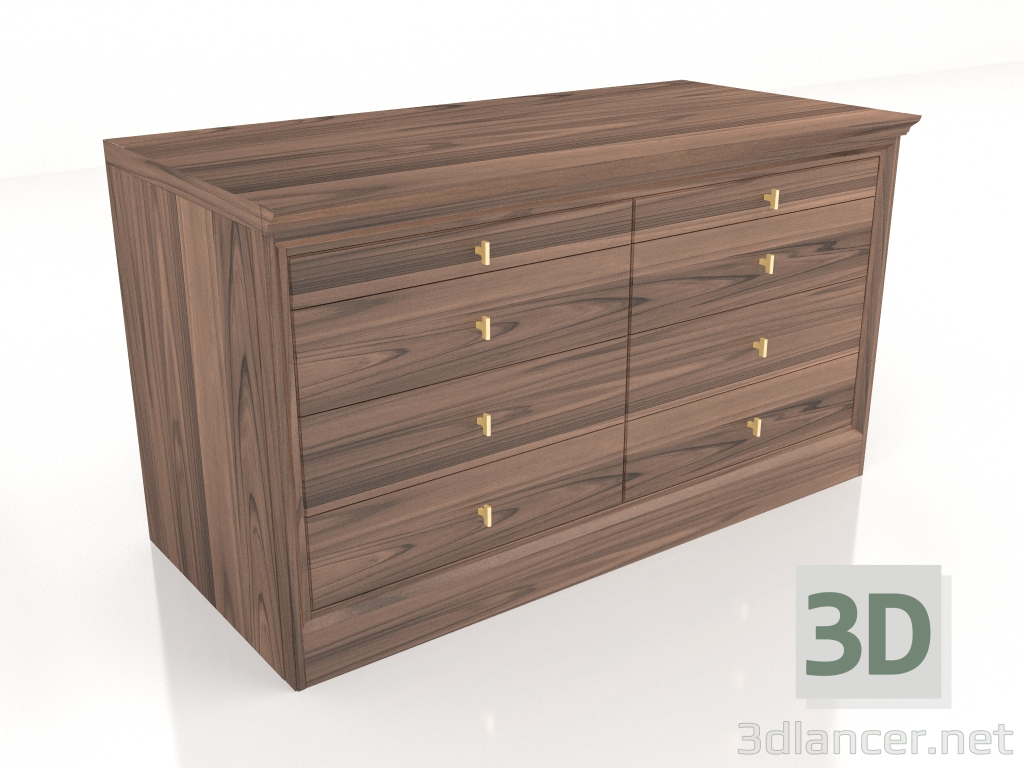 3d model Chest of drawers L100 H54 - preview