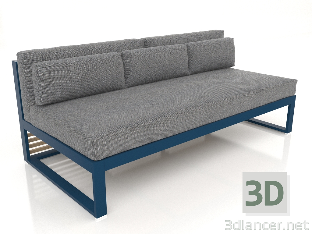 3d model Sofá modular sección 4 (Gris azul) - vista previa