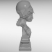 3d bust of the goddess Athena model buy - render