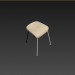 3d Kitchen stool model buy - render