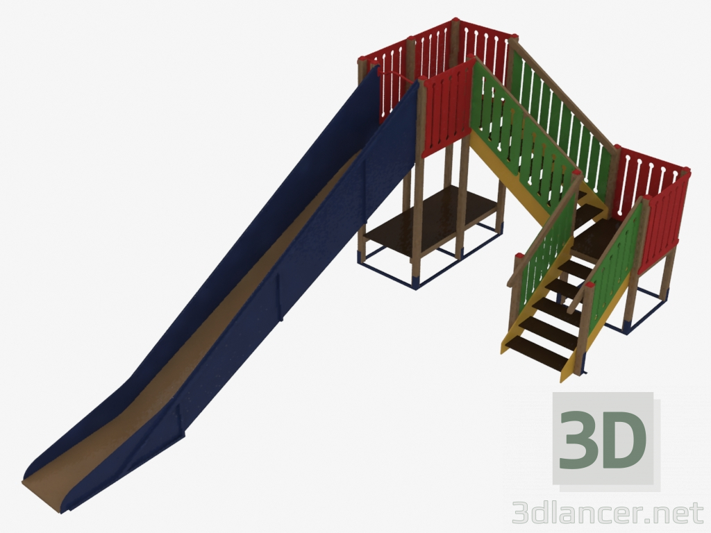 3d модель Игровой модуль Горка (8720Х4238) (5223) – превью