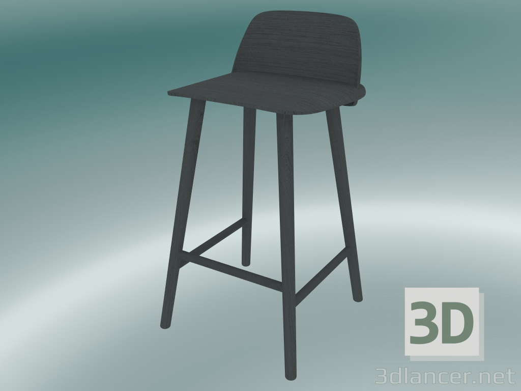 3d model Bar stool Nerd (65 cm, Dark Gray) - preview