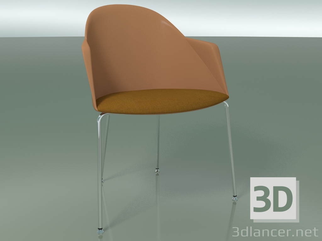 modèle 3D Chaise 2221 (4 pieds, CRO, avec coussin, polypropylène PC00004) - preview