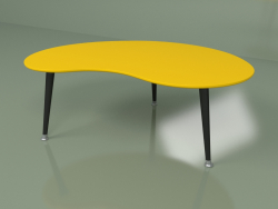 Table basse Kidney (jaune-moutarde)