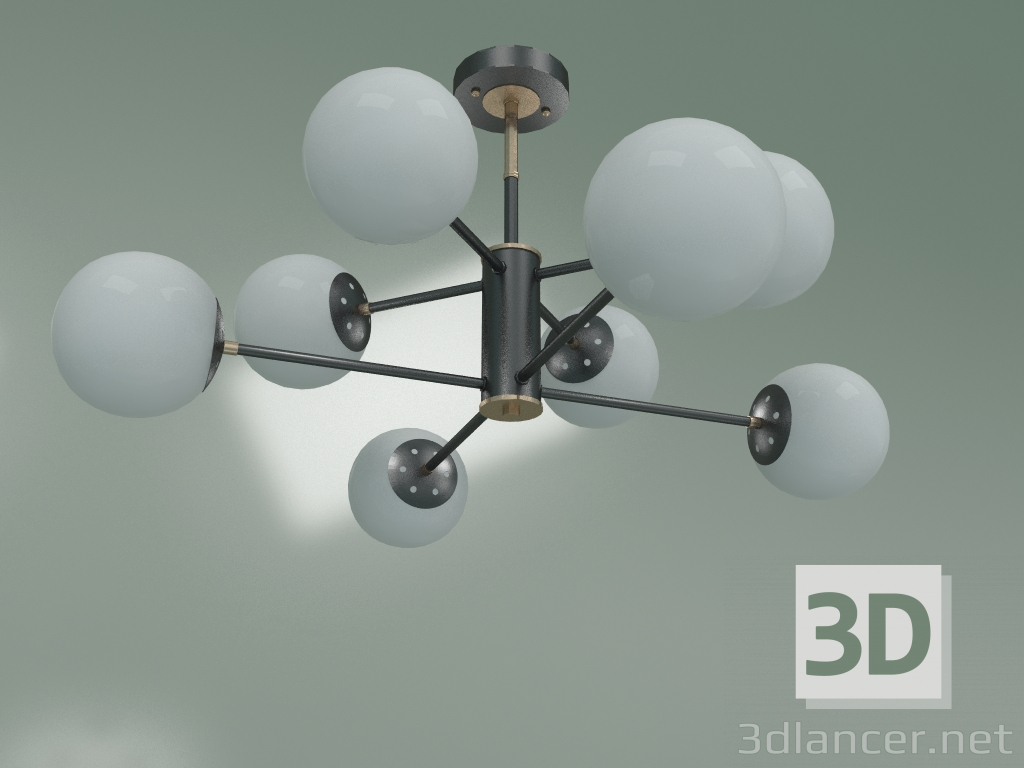 Modelo 3d Candelabro de teto 70091-8 (preto) - preview