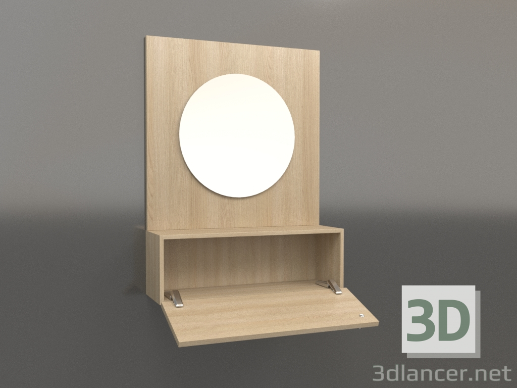 3d model Espejo (con cajón abierto) ZL 15 (602x200x800, blanco madera) - vista previa