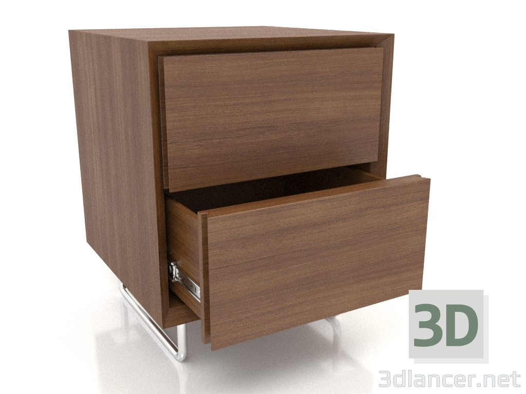 modello 3D Armadio TM 012 (aperto) (400x400x500, legno marrone chiaro) - anteprima